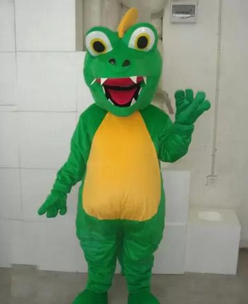 

handmade big mouth dragon fancy dress cartoon animal mascot costume, Red;yellow