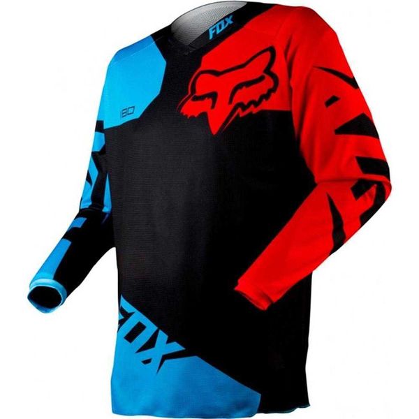 

men's t shirt foxx new fast cut down breathable dry mountain cross-country cycling suit summer long sleeved p5sp, White;black