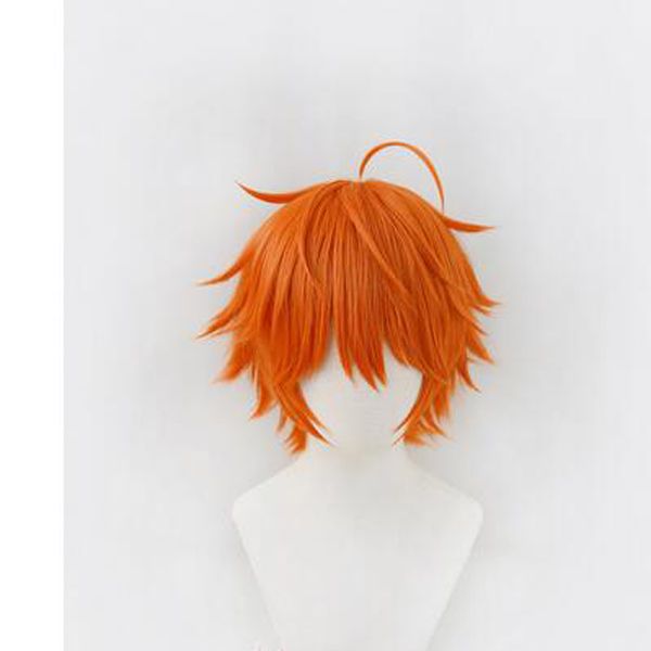 

2022 charming synthetic short orange animation cosplay straight wig, Black
