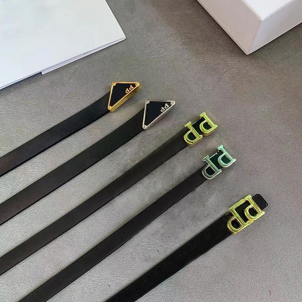 

Designer Belt Modern Stylish Genuine Leather Belts Fashion Black Belt 1.8cm Width for Man Woman 5 Options, Multi