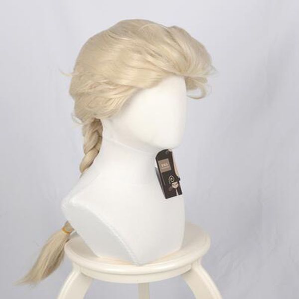 

popular beige braided animation ice and snow magic cos animation wig, Black