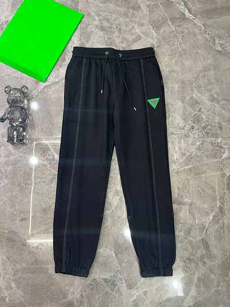 

new men's casual pants light luxury brand fashion pants line technology, Black