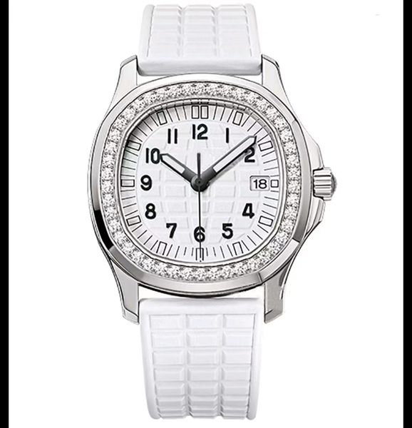 

women's mechanical watch casual elegant 9015-cal.324 advanced movement automatic chaining 35.6mm crystal diamond dial luxury watch, Slivery;brown