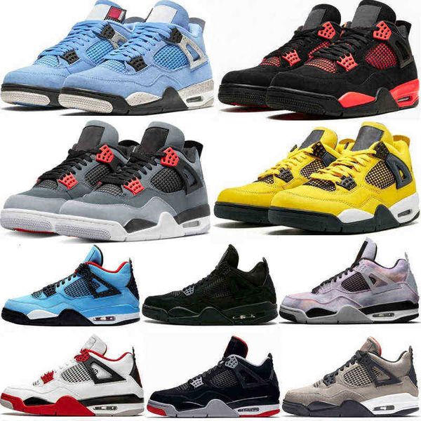 

4 4s basketball shoes man woman mens sneakers white oreo sail cool grey university blue fire red thunder bred toro bravo black cat fear pack