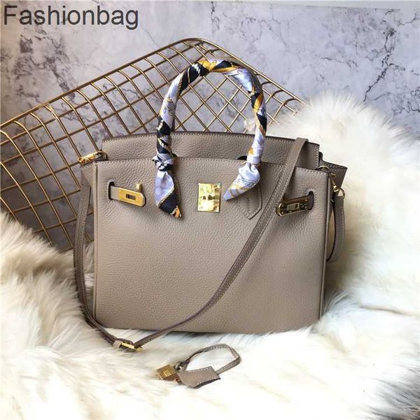 

bag women's herme large bags birkins lychee handbag designer autumn grain winter first one layer shoulder handbags uokx