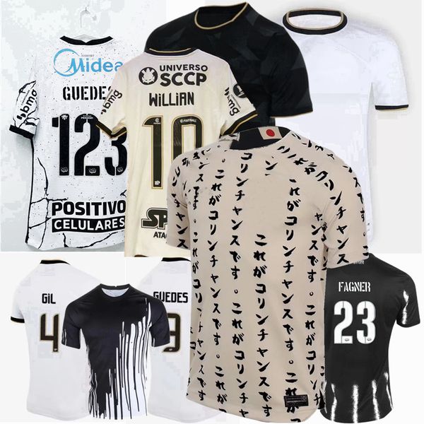 

fans tees player fans 2022 2023 paulinho soccer jersey corinthian yuri alberto gustavo giuliano vital guedes r.augusto football gil 22 23 c, Black
