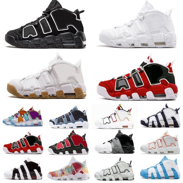

sandals with box new fashion women mens uptempos scottie pippen basketball shoes black bulls hoops pack white varsity red premium wheat univ