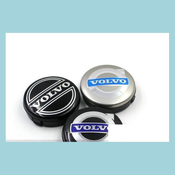

wheel covers 3colors 4pcs 64mm voo wheel center caps hub er car emblem badge black/gray/blue c30 c70 s40 v50 s60 v60 v70 s80 xc90 dr dhvep