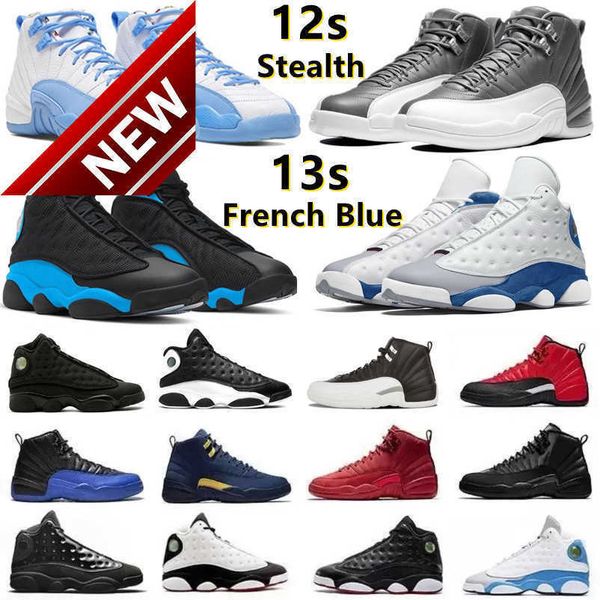 

2023 12 13 mens basketball shoes 12s stealth unc hyper royal black taxi playoffs royalty 13s french university brave blue obsidian del sol m