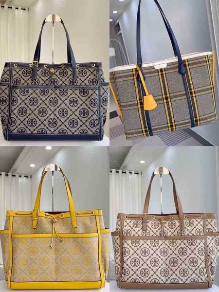 

handbags torysburchs designer women's bag shopping leisure tote imported canvas leather one handbag contrast color travel shoulder cros