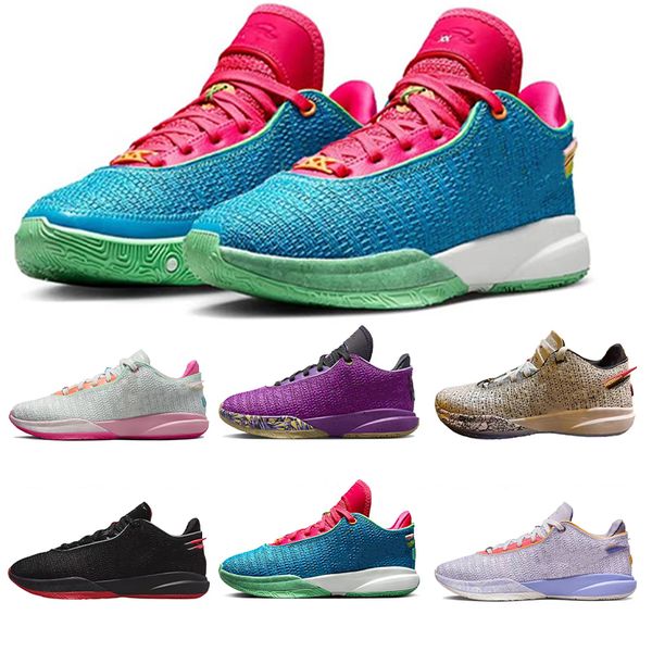 

lebrons 20 time machine violet frost christmas shoes kaleidoscpe vivid purple chosen 1 men women basketball sport shoe sneakers