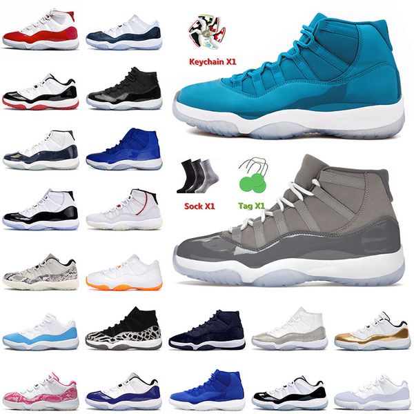 

11 11s xi mens basketball jumpman shoes cool grey metallic silver space jam rose gold university blue animal instinct citrus sneakers traine, White;red