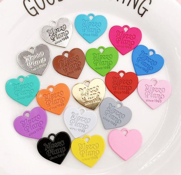 

kids candy color letter love heart jewelry accessory diy necklace bracelet charm accessories multi 18 colors, Red;brown
