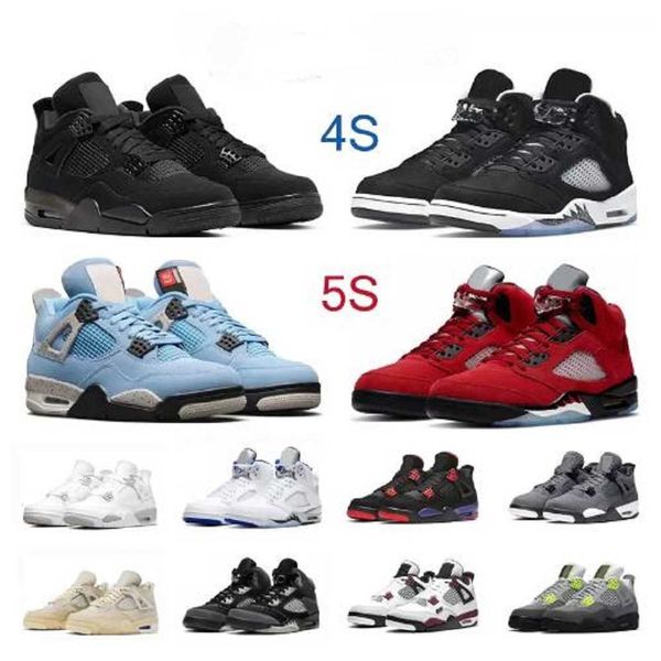 

jumpman 4s basketball shoes 5s jumpman 4 5 black cat raging bull oreo university blue bred cement sail mens trainers sneakers