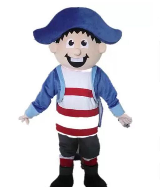 

light and easy to wear a boy mascot costume with blue hat for to wear, Red;yellow