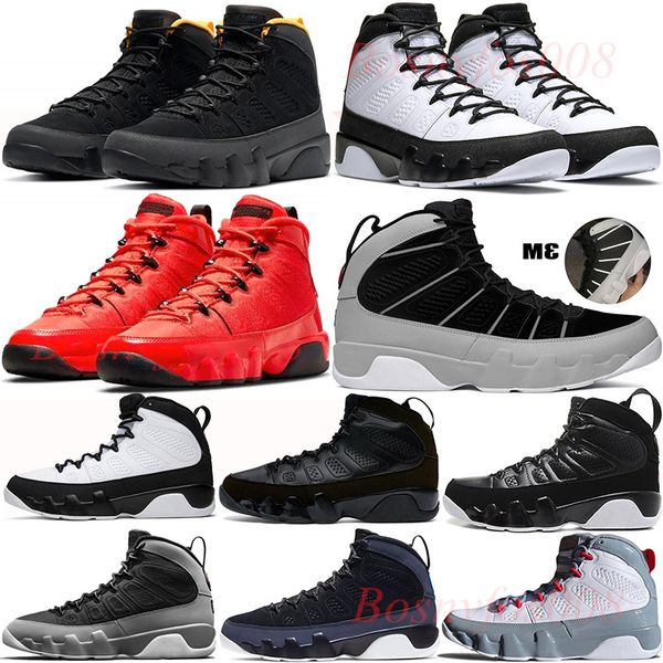 

2022 trend 9s ix basketball shoes 9 particle grey racer blue 1 university blue black anthracite bred chile red og space jam sport sneakers t