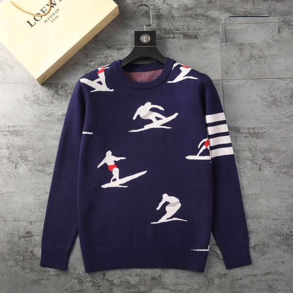 

designer brand men's sweaters 100% cotton long sleeve pullovers for mens womens classic striped plain sweatshirts autumn winter warm co, White;black