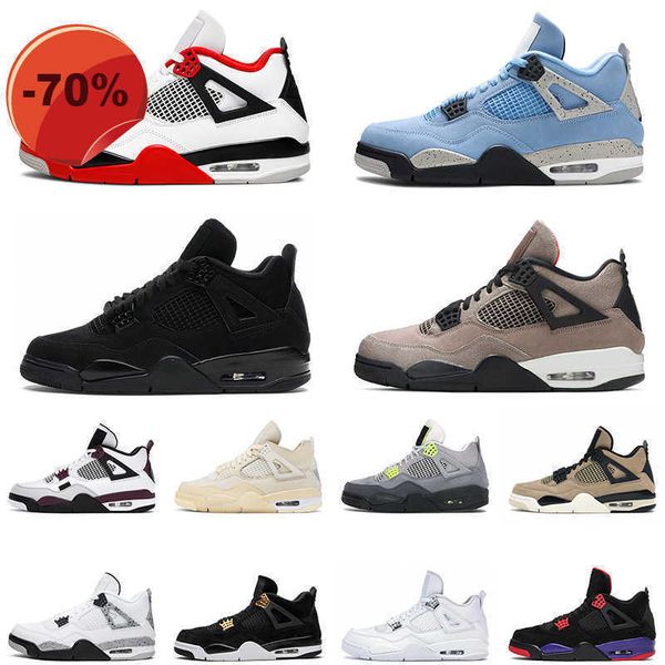 

4 jumpman basketball shoes 4s university blue black cat fire red white cement cactus jack mens womens trainer sports sneakers