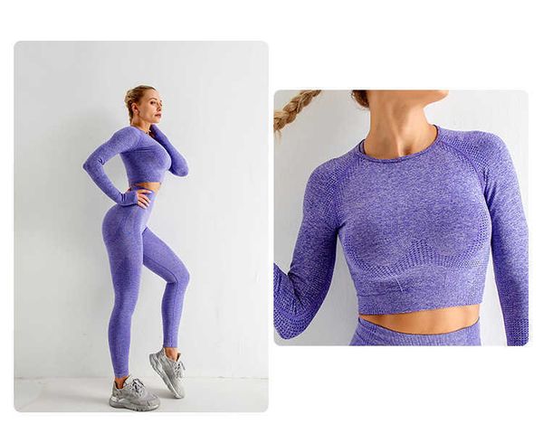 

designer american womens tracksuits seamless knitted yoga suits fitness bras long-sleeved trousers running sweat-absorbent quick-drying gym, Gray