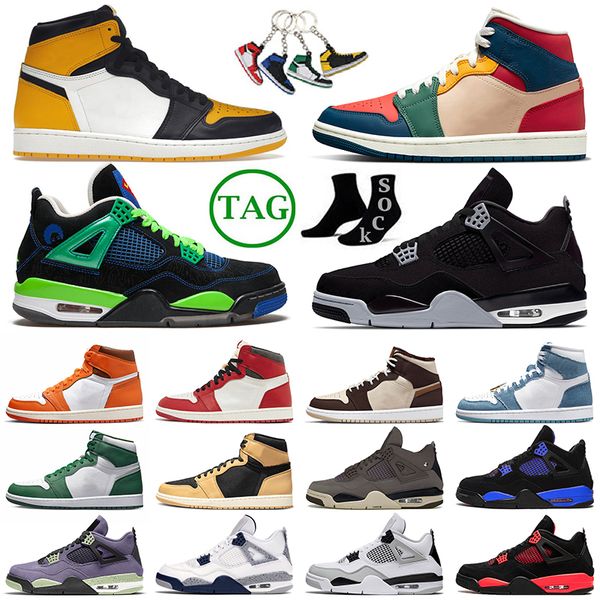 

jumpman 1 4 jorda basketball shoes men trainers yellow toe 1s heirloom offs white starfish women sports jorden 4s military black canvas cany