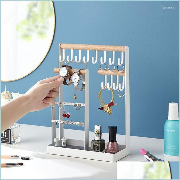 

jewelry pouches bags jewelry pouches bags organizer display stand holder with wooden ring tray and metal hooks storage for bracelet dhjsq, Pink;blue