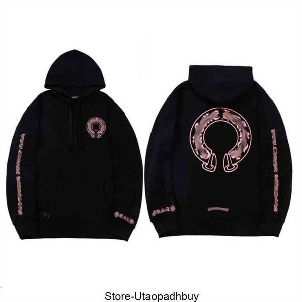 

3a classic mens zipper ch hoodies designer horseshoe sanskrit cross print pullover heart hoody sweatshirts sweater luxury woman jackts fate, Black