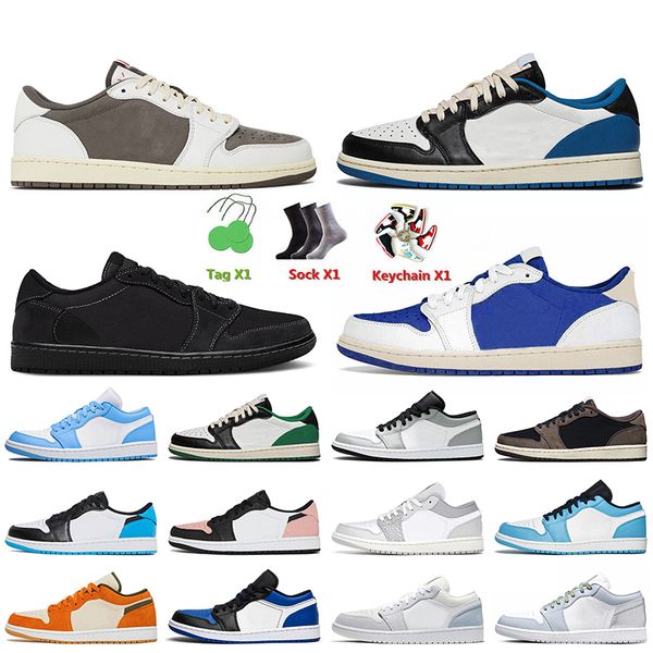 

1 jumpman low basketball shoes 1s lows cactus jack reverse mocha blue olive black phantom tear away silver fragment unc bred toe sneakers wo