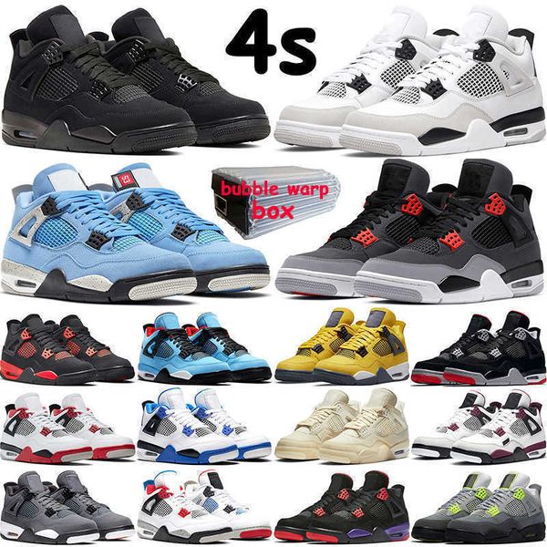 

og box 4s military black cat basketball shoes men women jumpman 4 sail university blue infrared pure money neon motorsports white oreo mens
