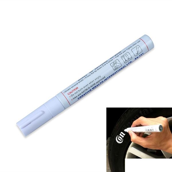 

other exterior accessories waterproof marker pen tyre tire tread rubber permanent non fading paint white color can marks on most sur dho2k