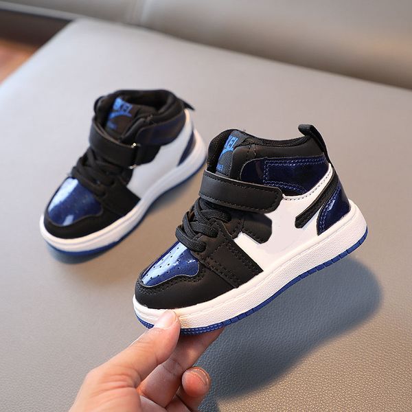 

children's casual shoes fall boys and girls fashion sports basketball shoes size 21-30 r1, Black