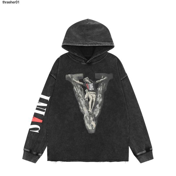 

men's hoodies designer sweatshirts vloness print letter fashion hoodie men women, Black