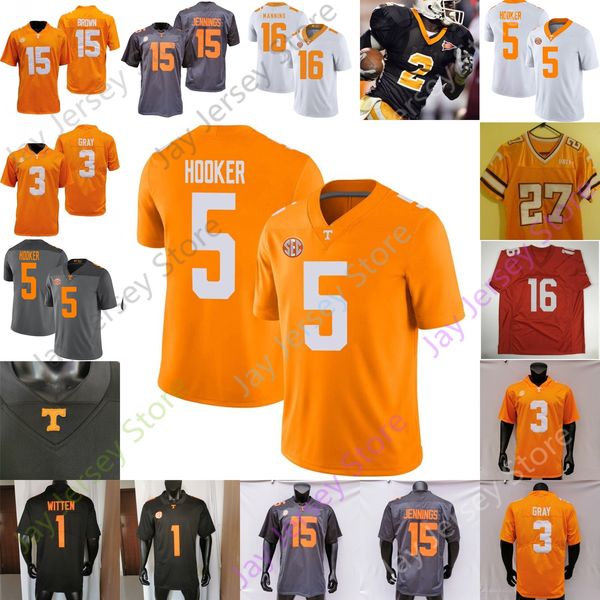 

tennessee volunteers football jersey ncaa college peyton manning hendon hooker jimmy holiday cedric tillman aaron beasley warren burrell, Black