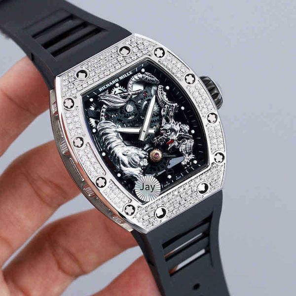 

luxury mens mechanics watch richa rm wristwatch mill r rm5101tiger and dragon michelle yeoh tiger tourbillon