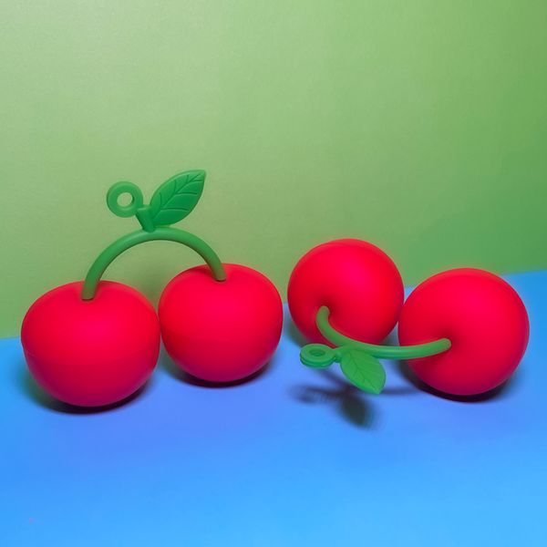 

10ml jar cherry shape silicone smoking wax containers reusable box silicon container dab tool storage holder bottles