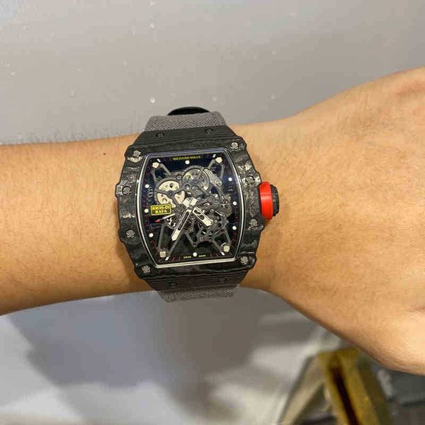 

barrel richa watch rm35-02 white ceramic mill r automatic machine 11-03 men's carbon fiber