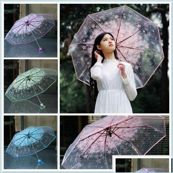 

jewelry pouches bags jewelry pouches bags matic umbrella transparent cherry blossom trifold folding umbrellajewelry drop delivery 2 dhtzv, Pink;blue
