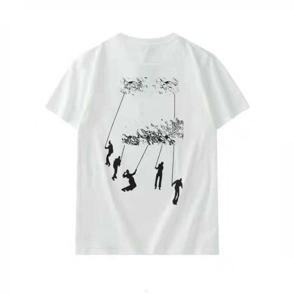 

fashion mens designers t shirts summer womens tshirt crane printing crew neck t-shirts hip hop men women short sleeve tees size, White;black