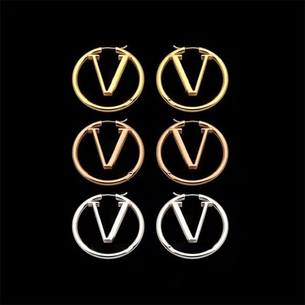 

luxury 18k gold stud designer women's earrings fashion classic girl valentine's day love gift 316l stainless steel jewelry, Golden;silver