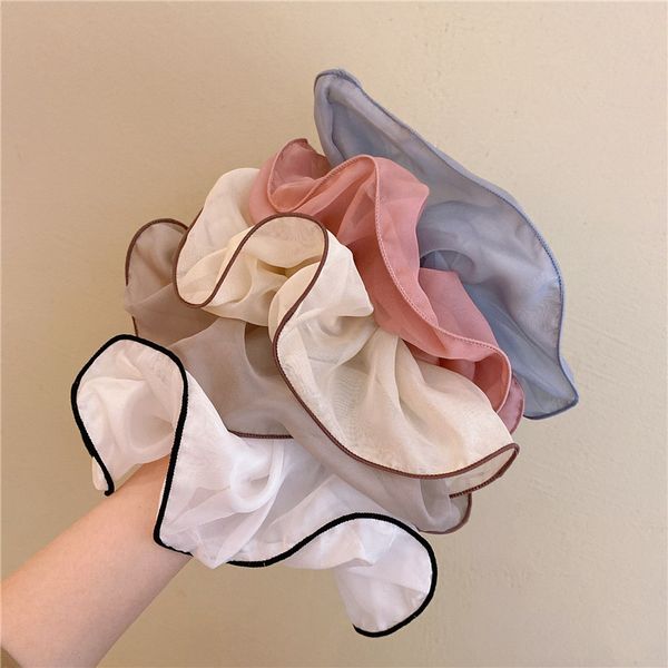 

designer hair rubber bands vintage large scrunchie lady solid color rope online hairjewelry wholesale br038, Pink