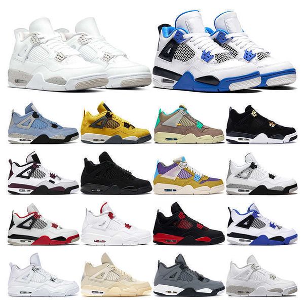 

men basketball shoes 4 4s womens university blue fire red black cat taupe haze paris pure money bred trainer sport sneakers fashion outdoor