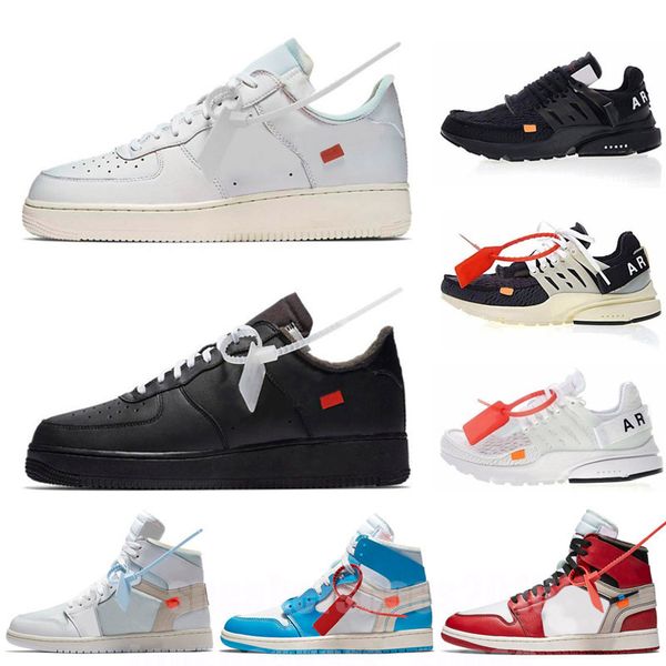 

2022 original men's and women's off shoes mca white black red mac silver metal volt low three black green gner presto 2.0 chaussur