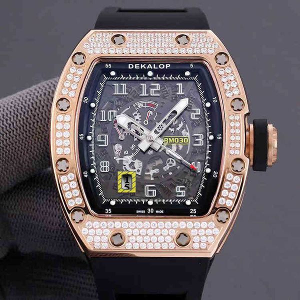 

richa man tian xing diamond inlaid mechanical men's watch wine barrel large dial personality full-automatic of the same type