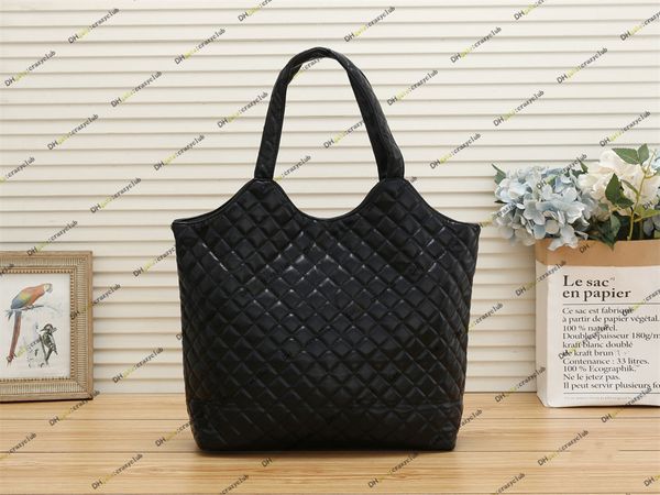 

maxi classic icare designer leather shopping tote bag in quilted lambskinl handbag capacity lady casual totes wallet women fashion shoulder