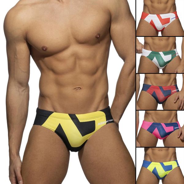 

body mechanics clothing push pad men summer swimsuit briefs low waist bathing suit bulge beach wear fashion short sport homme swim bikini, Black