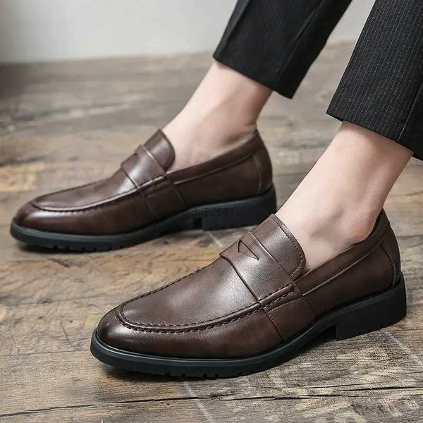 

men shoes pu leather solid color trend fashion mask decoration comfortable breathable simple classic british style, Black