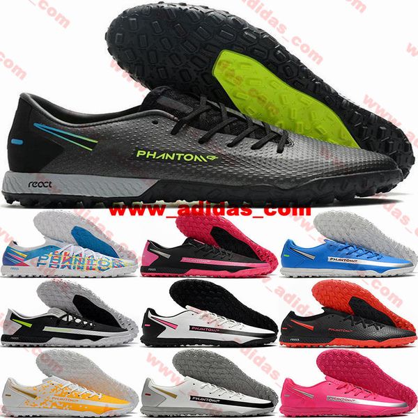 

react phantom gt elite tf soccer shoes size 12 soccer cleats mens football boots sneakers chaussures us12 indoor turf botas de futbol us 12, Black