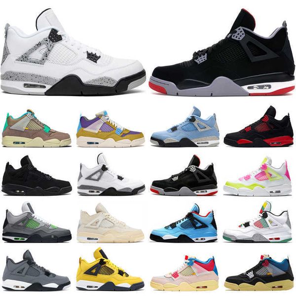 

classic 4 basketball shoes jumpman 4s red thunder university blue taupe haze white cement sail black cat mens trainers sport sneakers