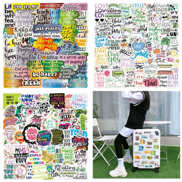 

3 style 50pcs motivational stickers non-random for car bike luggage sticker lapskateboard motor water bottle snowboard wall decals kids gift