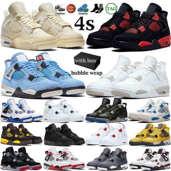 

4s men women basketball shoes 4 sail red thunder university blue black cat white bred cool grey infrared pure money royalty mens