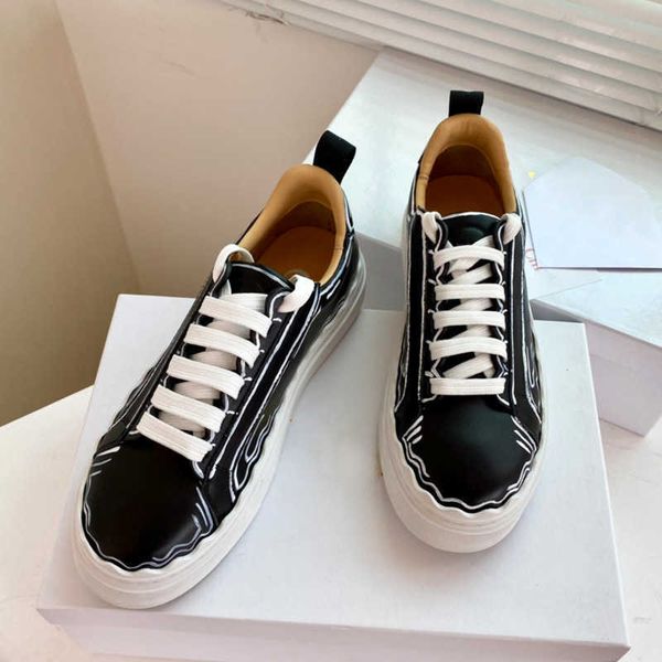 

5a quality casual shoes 2022 spring new leather casual board thick soles color blocking koujia small white shoes women round head shallow, Black